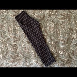 Lululemon Wunder Under Crop Black Stripes Galore